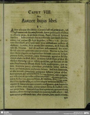 Caput VIII. De Autore hujus libri