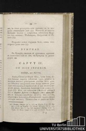 Caput IV. De diis inferis.