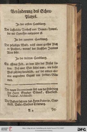 Veränderungen des Schauplatzes