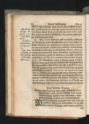 Das Vierdte Capitel. Dritte Außlegung aus dem wörtlein ... Gott wil ...