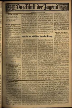 Zweite Ausgabe vom Donnerstag, den 28. April 1932.