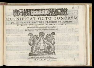 Placido Falconio: Magnificat octo tonorum. Bassus