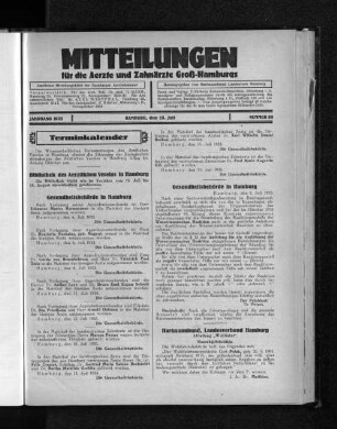 Jahrgang 1933, Hamburg, den 23. Juli, Nummer 30