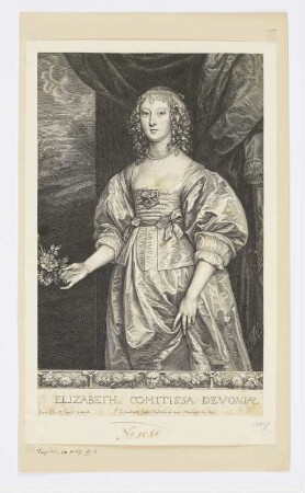Elizabeth. Comitissa Devoniæ, Blatt 7 der Folge "Grafen und Gräfinnen"