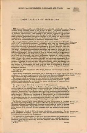 Reports from places in any district : Municipal Corporations in England and Wales