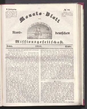 8. Jahrgang. N° 94. Bremen. 1858. October