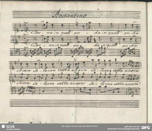 Canzonetta: Torna in quell'onda chiara