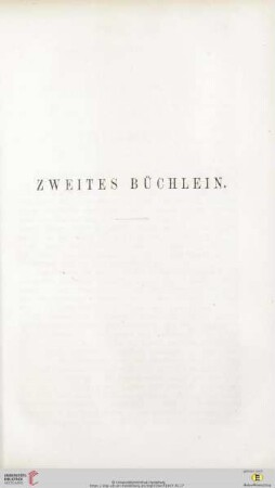 Zweites Büchlein