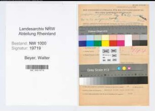 Entnazifizierung Walter Beyer, geb. 11.05.1910 (Polizeibeamter)