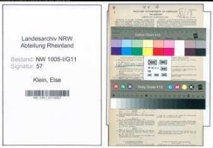 Entnazifizierung Else Klein , geb. 26.10.1894 ()