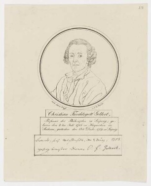 Bildnis des Christian Fürchtegott Gellert