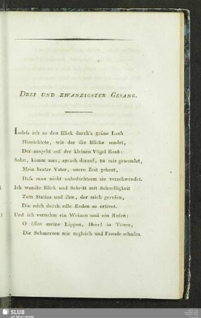 Drei Und Zwanzigster Gesang
