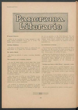 Panorama literario