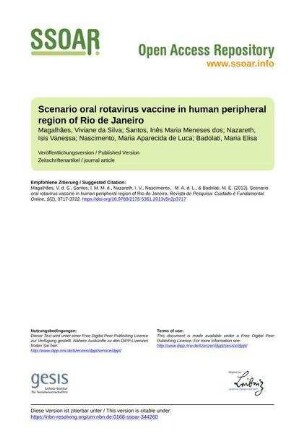 Scenario oral rotavirus vaccine in human peripheral region of Rio de Janeiro