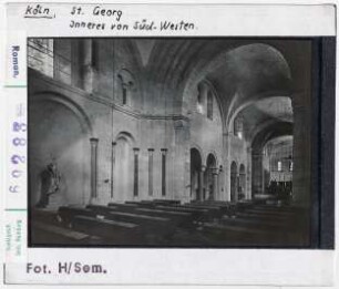 Köln: St. Georg, Inneres von Südwesten