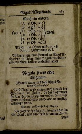 Regula Cecis oder Virginum