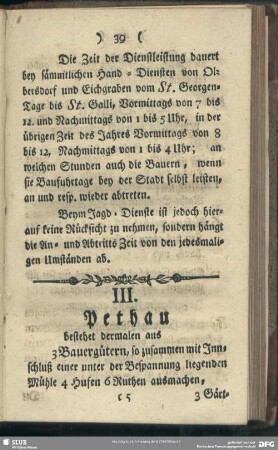 III. Pethau
