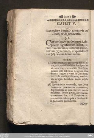 Caput V. De Conversione hominis peccatoris ad Deum, & de poenitentia.