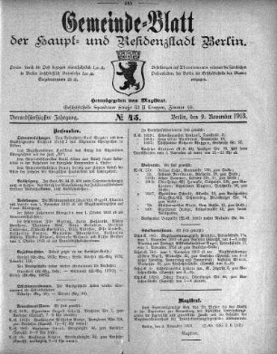1913,45: No. 45, 9. November 1913