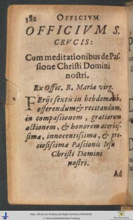 Officium Sanctae Crucis