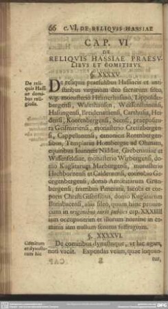 Cap. VI. De Reliquis Hassiae Praesulibus Et Comitibus