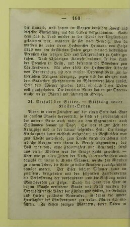 31. Verfall der Sitten. - Stiftung neuer Kloster-Orden