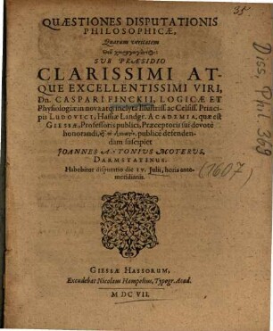 Quaestiones Disputationis Philosophicae