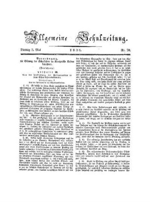 Verordnung, die Bildung der Schullehrer im Königreiche Bayern betreffend : (Fortsetzung)