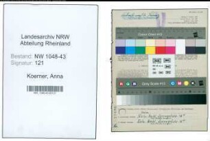 Entnazifizierung Anna Koerner , geb. 21.06.1899 ()