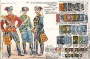 Postkarte zu Uniformen und Effekten der Husaren