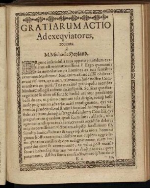 Gratiarum Actio Ad exequiatores