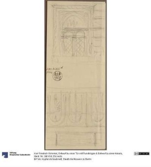 Entwurf zu einer Tür mit Rundbögen & Entwurf zu einer Arkade