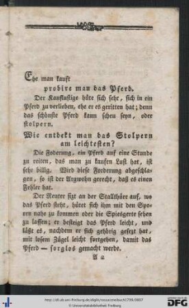 Ehe man kauft probire man das Pferd - Schulterverrenkung.