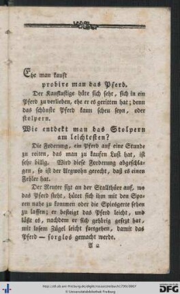 Ehe man kauft probire man das Pferd - Schulterverrenkung.