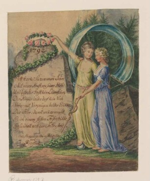 Glückwünschkarte zum Neuen Jahr [1792]
