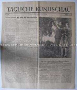 Sowjetische Tageszeitung für die deutsche Bevölkerung "Tägliche Rundschau" zur Proklamation der Republik in Italien und zum 1. Parlament der FDJ
