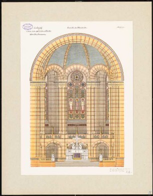 Kirche mit 2200 Plätzen: Ansicht der Altarnische