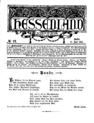 No. 12, 17. Juni 1891