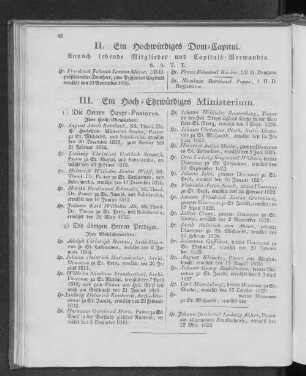 II. Ein Hochwürdiges Dom-Capitul.