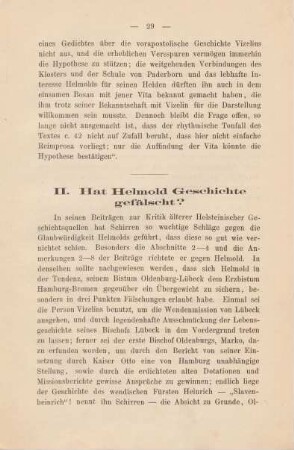 II. Halt Helmold Geschichte gefälscht?