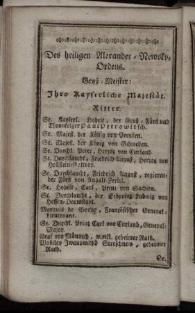 Des heiligen Alexander-Newsky-Ordens