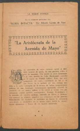 La aristócrata de la Avenida de Mayo