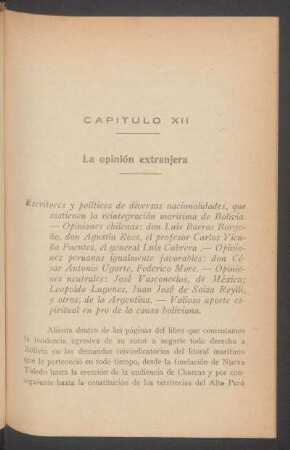 Capítulo XII. - La opinión extranjera