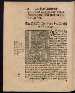 Die Erste Predigt/ von der Beicht unnd Absolution.