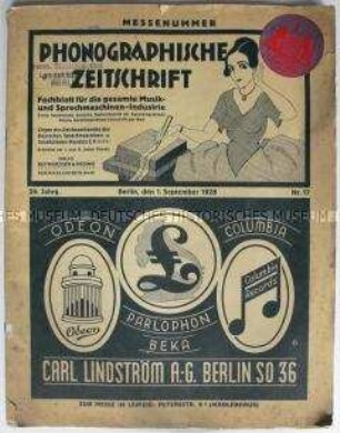 Sonderausgabe der "Phonographischen Zeitschrift" zur Leipziger Messe 1928