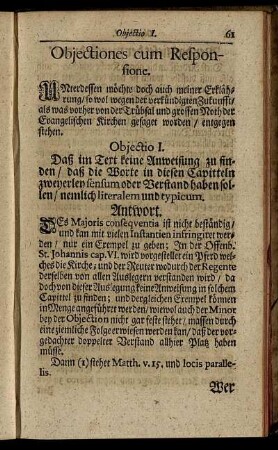 Objectiones cum Responsione.