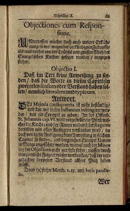 Objectiones cum Responsione.