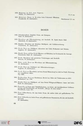 Dosen (Nr. 1052-1103)