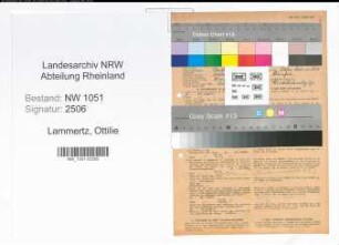 Entnazifizierung Ottilie Lammertz , geb. 07.01.1913 ()