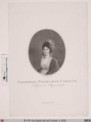 Bildnis Caroline Friederike Wilhelmine, Kurfürstin (1806 Königin) von Bayern, geb. Prinzessin von Baden